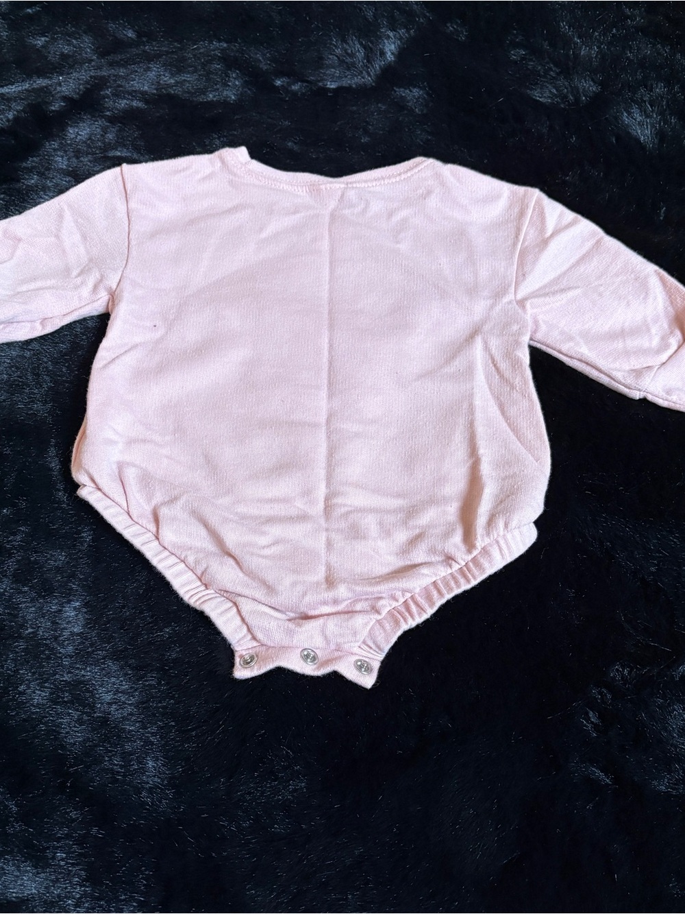 Carter's Light Pink Bunny Embroidered Long-Sleeve One-Piece Bodysuit - Picture 2 of 2